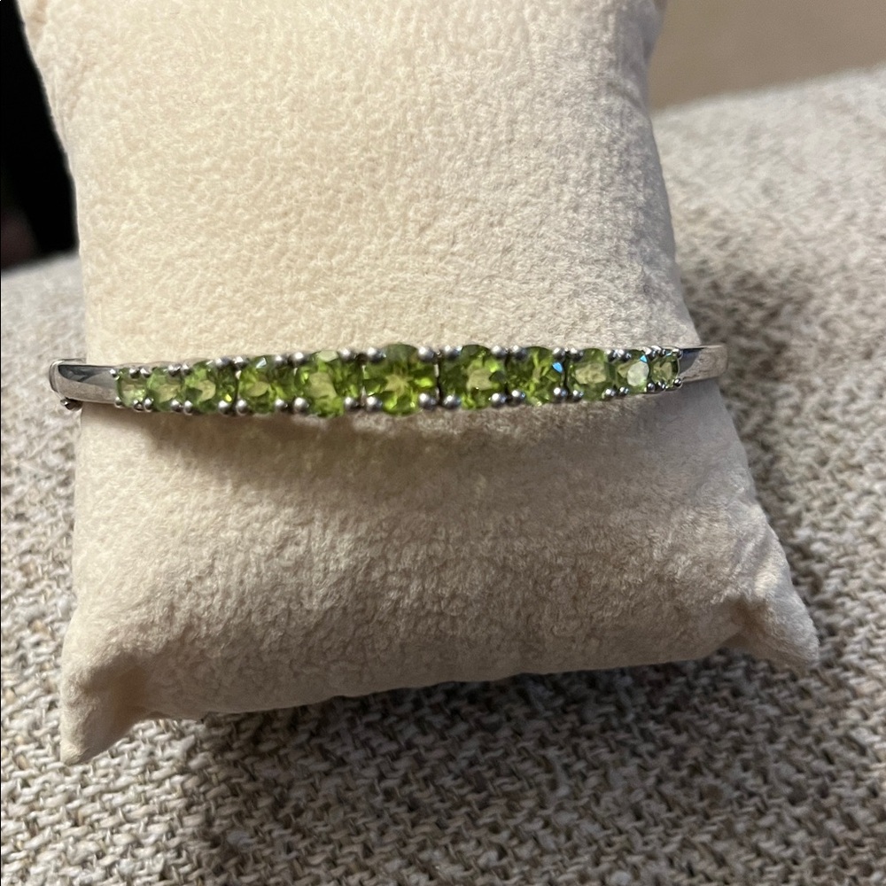 Sterling Silver Bangles with Gemstones/ price is per each bangle - Picture 2 of 5